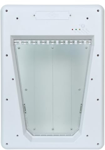 PetSafe SmartDoor Elektronische Haustiertür, Groß | Halsband-Schlüsselzugang, Programmierbare Modi, Energieeffizient, Bis zu 5 Haustiere
