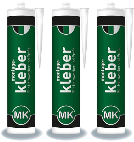 Universal Montagekleber 300ml Kartusche 485g, lösemittelfrei, überstreichbar, geruchsneutral, extra stark haftend, vielseitig einsetzbar im Innen-Bereich für Metall, Holz, Hart-PVC, Styropor (3)
