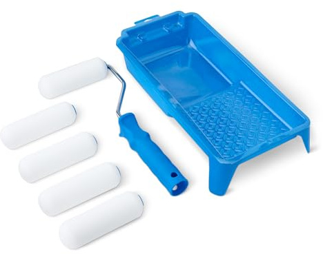 Amazon Basics Schaumstoff-Farbroller-Set, 10,2-cm-Roller, 8 Stück