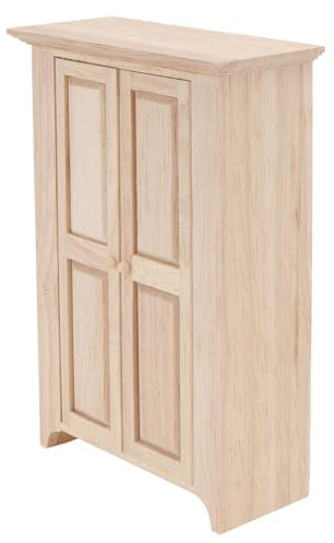 Yardwe Miniatur Schrank 1:12 MaßStab Puppenhaus MöBel Kunststoff Beige Mini-Warenregal FüR Kinder Spielzeug Und Dekoration