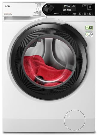 AEG Serie 8000 Waschmaschine 9 kg, Waschmittelaktivierung, LR8AMZ49FL | A-10%, PowerCare vermischt Waschmittel vor Trommeleintritt, vollständige Fleckenentfernung in 59 Min bei 30 °C, 1400 U/Min