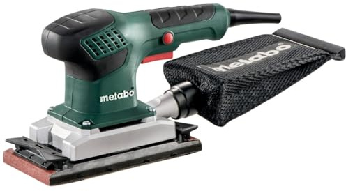 metabo Sander SR 2185-210 W, 92 x 184 mm Schleifplatte, 22.300/min Schwingzahl - Softgrip, leicht, ergonomisch, perfektes Schliffbild, vibrationsarm - Inkl. Koffer + Staubbeutel