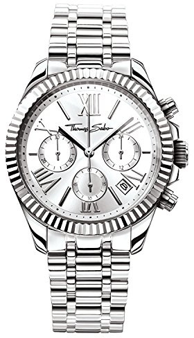 THOMAS SABO Damenuhr Divine Chrono Edelstahl Edelstahlarmband