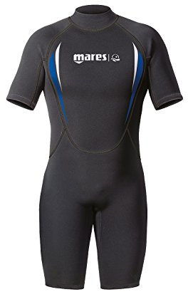 Mares Herren Shorty Tauchanzug Manta, Black/Blue, 5, 412532S5