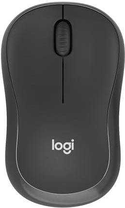 Logitech M220 SILENT Kabellose Maus, 2,4 GHz mit USB-Empfänger, 1000 DPI Optical Tracking, 18 Monate Batterielaufzeit, Für Links- & Rechtshänder, Kompatibel mit PC, Mac, Laptop - Grau