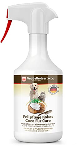 Veddelholzer 500 ml Kokos Fellpflege Hund & Katze. Entfilzungsspray Hunde, Katzen, Welpen, Fell. Katzen Zubehör, Hunde Zubehör, Hundeparfüm, Hunde Accessoires, Katzenpflege, Hundebedarf