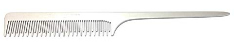 Swedish Crown Profi-Toupierkamm Aluminium-Kamm 21 cm (antistatisch) Metallkamm in Salon-Ausführung mit wechselnder 1/1 Zahnung (2401 A)