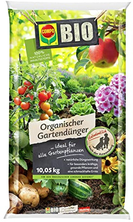 COMPO BIO Universal Gartendünger, 10,05 kg, für alle Gartenpflanzen | Hochwertiger Bio-Dünger für alle Gartenpflanzen, natürliche Inhaltsstoffe, fördert gesundes Wachstum