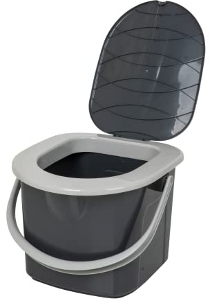 BranQ - Home essential 100% recycelt Kunststoff PP Mobile Campingtoilette 15,5 Ltr mit max. Tragkraft bis 120kg