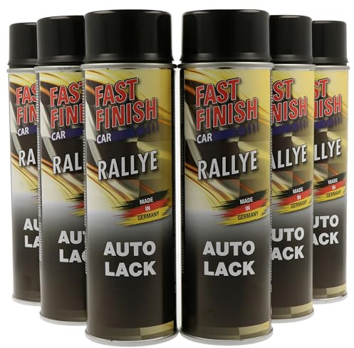 Fast Finish 430237 SET Autolack schwarz glänzend 6 x 500ml