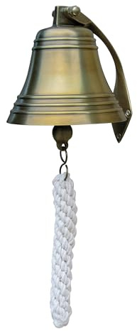 Sea-Club Schiffsglocke Wandglocke Messing antik Ø=13cm