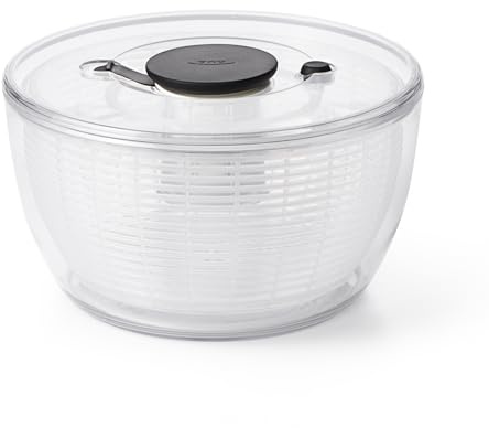 OXO Good Grips Salatschleuder mit Sieb und Deckel – zum Waschen und Trocknen von Salat