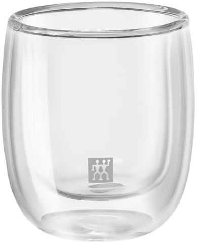 ZWILLING Sorrento Doppelwandige Espresso-Gläser, 2x80 ml, Borosilikatglas, Thermogläser, hitzebeständig, 2-tlg