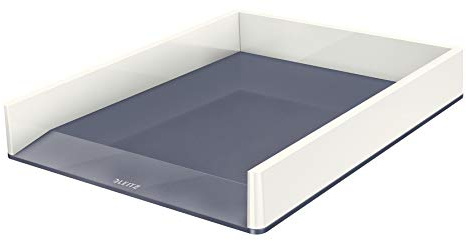 Leitz WOW Briefkorb, perlweiß /grau, 53611001
