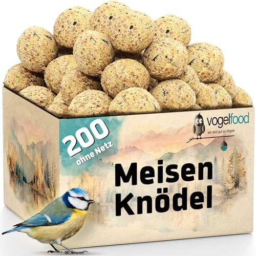 Vogelfood 200 x 90 g = 18 kg SaMore Meisenknödel Marke Vogelfood Vogelfutter Wildvogelfutter Ganzjahresfutter Fettfutter ohne Netz