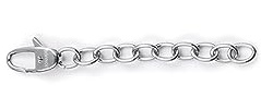 JEWELS BY LEONARDO Damen Herren Verlängerungskettchen 5 cm Edelstahl/silberfarben Karabinerverschluss 040662
