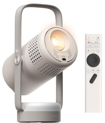 XGIMI Vibe One mit Akku Smarter Tragbarer Mini Beamer, 1080p-Projektor, Google TV mit Netflix, Sound by JBL, Autofokus Automatische Trapezkorrektur, HD-Outdoor-Beamer für Ihr Zuhause (Cloud Ash)