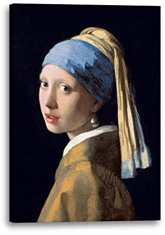 Printed Paintings Leinwand (60x80cm): Jan Vermeer - Mädchen mit dem Perlenohrring (1665)