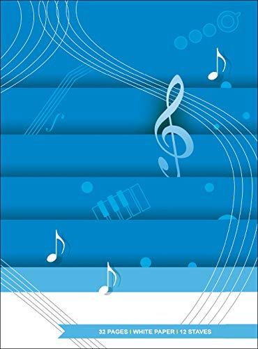 Musikbuch - 12 Zeilen, 32 pp. weißes Papier