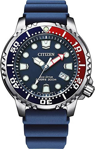 Citizen Herren Analog Eco-Drive Armbanduhr Promaster Diver BN0168-06L