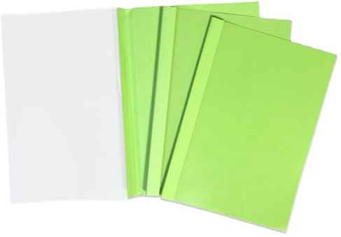 BuroKalos Thermobindemappe, 15 Blatt, 2 mm, A4, Hellgrün, Packung mit 25 Stück