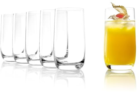 Stölzle Lausitz Saftgläser Weinland 6er-Set 315 ml – Hochwertige Allroundgläser für Saft, Wasser & Cocktails – Schlichte Wassergläser aus Kristallglas – Spülmaschinen- & Stoßfest, made in Germany