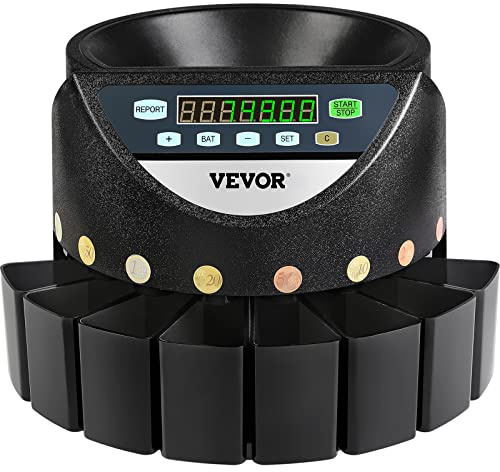 Chaneau Münzsortierer für Alle Euro- und Cent-Münzen Elektrische Geldzählmaschine Profil Münzzähler Mit Spardose Compteuse Trieuse De Pieces