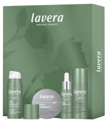 lavera Skin Longevity Routine Set | Naturkosmetik, Set mit Pflanzenextrakten & Hyaluron, für elastische, gepflegte Haut, Feuchtigkeit & Regeneration, Komplettset
