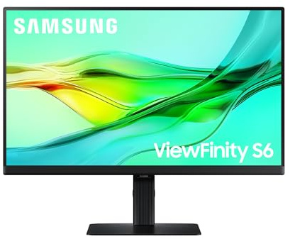 Samsung ViewFinity S60UD Monitor 27 Zoll, QHD/WQHD, 2.560 x 1.440, 100 Hz, HDR10, Eye Saver Mode, USB-C (90 W), Daisy Chain, Integrierter KVM-Switch, LS27D600UAUXEN