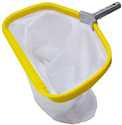 DABOVIN Professionellen Metall Pool Kescher, Schwerlast Laub Käscher mit AluminiumRahmen, FeinMaschig Tiefen Netz für Reinigung Schwimmbad Blátter Insekten Schlamm, Pool Skimmer Rake Net