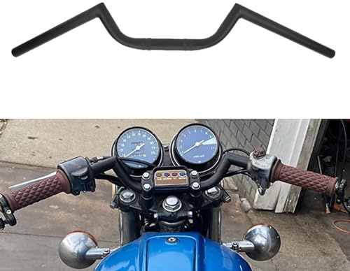 AnXin Motorrad 7/8 Lenker Cafe Racer Ace Clubman Stil Lenker 22 MM Universal Für Bobber Benutzerdefinierte Anwendung Schwarz