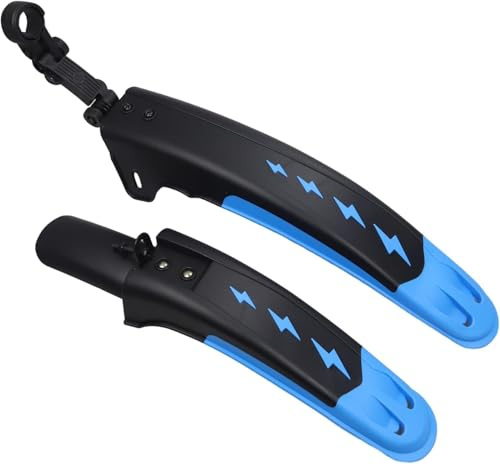 ZUKKA Fahrrad Steckschutzblech Set Vorne und Hinten 2 Teile-Universal per Mountainbike MTB Rennrad Schnellspanner geeignet für Fahrräder 24-29 Zoll Blau
