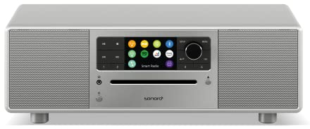sonoro Prestige Kompaktanlage mit CD Player (UKW, DAB Plus, Spotify, Deezer) Silber