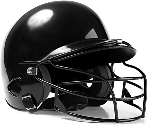 Baseball-Softball-Schlaghelm mit Gesichtsabdeckung, Dual-Density-Schlagabsorptionsschaum, Hochschlagfester ABS-Schalenhelm für Jugendliche und Erwachsene