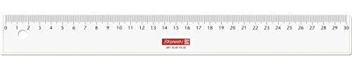 Brunnen 104977030 Lineal (für Schule und Büro 15- 30cm, glasklar)