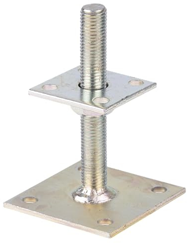 Alberts 218102 Pfostenträger | zum Aufschrauben | galvanisch verzinkt, dickschichtpassiviert | höhenverstellbar 30 - 150 mm | 70 x 70 mm