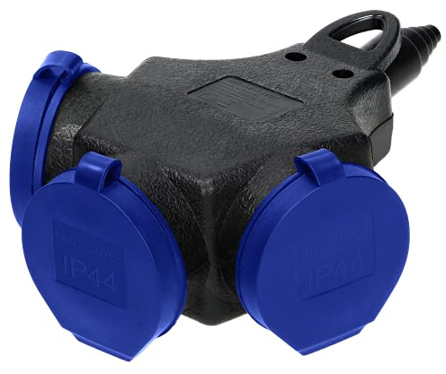 ORNO AE-13209(GS) Werkstatt Schuko Stecker Aussen Wasserdicht IP44 3x2P+E Schuko Schwarz