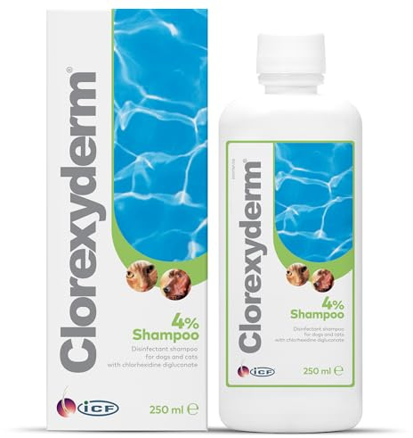 Clorexyderm 4% Shampoo für Hunde, Katzen & Pferde | Tiefenreinigung & Fellpflege | Unterstützt Hautfeuchtigkeit & Frische | Sanfte & Effektive Formel | 200ml