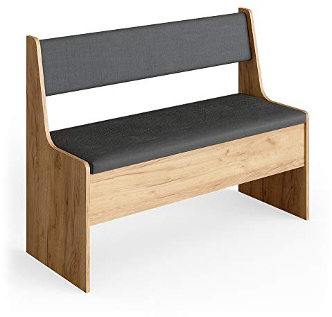 Vicco Esszimmer-Bank Roman, Goldkraft Eiche, 106.6 x 41.5 cm, geeignet für platzsparende Ecklösungen im Essbereich