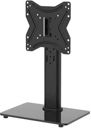 GRIFEMA TV Ständer TV Standfuss für 17-43 Zoll | Monitor Standfuss Schwenkbar & 4 Stufig Höhenverstellbar Universal, bis zu 30 kg, Max.VESA 200 x 200 mm,GB1005-2