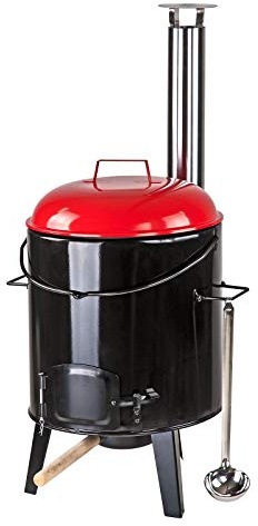 DEMA Eintopfofen Gulaschkanone 14L Outdoor Kocher Gulaschkessel Ofen | Feuertopf, Kochkessel, Outdoor Herd, Partykocher, Emaillierung, Campingofen, Aschebehälter