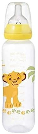 Tigex Air Control Babyflasche | 6 Monate | 330 ml | Silikonsauger | Anti-Kolik | BPA-frei | Disney Bambi ou Simba – zufällige Auswahl