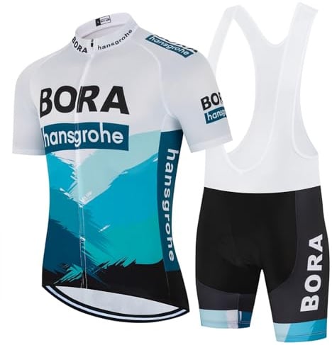 HOMTOL Rennrad Trikot Herren Kurzarm Radtrikot Set Fahrradbekleidung herren Fahrrad Anzug Radsport-bekleidung Radhose mit 3D-Gel-gepolsterten Shorts Radtrikots (Blau01, L)