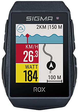 SIGMA ROX 11.1 EVO Black Sensor Set | Fahrradcomputer kabellos GPS & Navigation inkl. Geschwindigkeits-, Herz- und Trittfrequenzsensoren | Outdoor GPS Navigation mit Höhenmessung