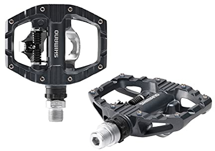 Shimano PD-EH500, SPD-Fahrradpedale, Klampen-Set inklusive, Mountainbike, zweiseitige Plattform, Metall