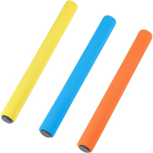CREATCABIN 3 Stück Leichtathletik Staffelstäbe Schaumstoffstäbe Für Staffelläufe Wettkämpfe Sport Outdoor Teamaktivitäten 30.5x3cm