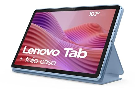 Lenovo Tab Tablet | 10.1" Full HD Display | MediaTek G85 | 4GB RAM | 64GB eMMC 5.1 Speicher | Android | Polar Blue | inkl. Schutzhülle mit integriertem Ständer