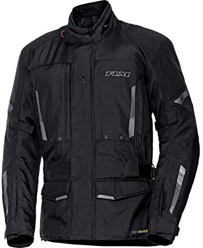 FLM Touren Textiljacke 3.0 - Wasserdicht, Winddicht, Atmungsaktiv - CORDURA, Reflektoren, Prote schwarz 3XL (kurz)