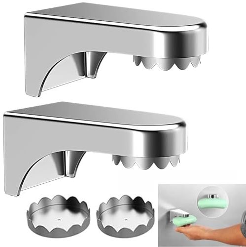 2 Stück Seifenhalter mit Magnet, ABS-Magnet-Seifenhalter, für Badezimmer und Küche