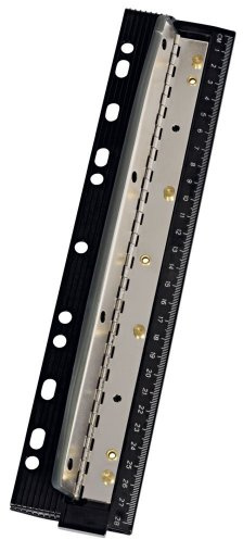 Wedo 679401 Vierfachlocher (aus Metall zum Abheften inkl. 28 cm Skala und Auffangbehälter)